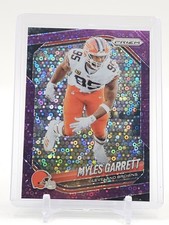 MYLES GARRETT 2025 PANINI PRIZM PURPLE NO HUDDLE /75 #73 CLEVELAND BROWNS Q1702