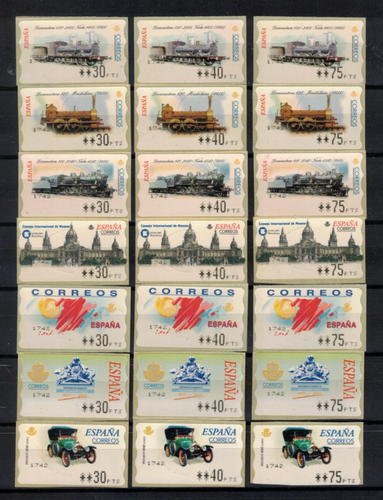 S57222 Spain MNH 2001 Frama Wide Selection 42v Train Car - Photo 1 sur 2