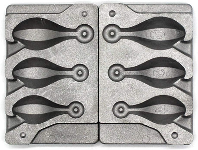 Dimatteo  Bank Sinker Molds with 3 Cavities and 4.5.6-Ounce, Without Handle