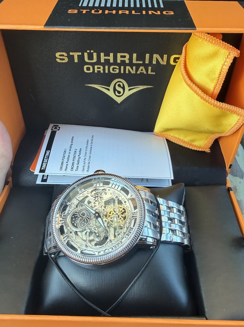 Stührling Skeleton Automatic Stainless Steel Men'… - image 3