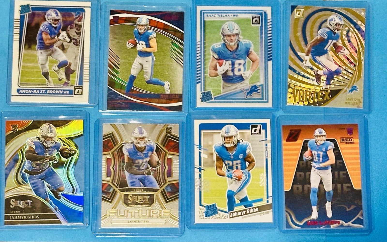 2023 Red Blue Select Prizm Die Cut Rookie #266 Jahmyr Gibbs ￼FIRE LOT🔥🔥