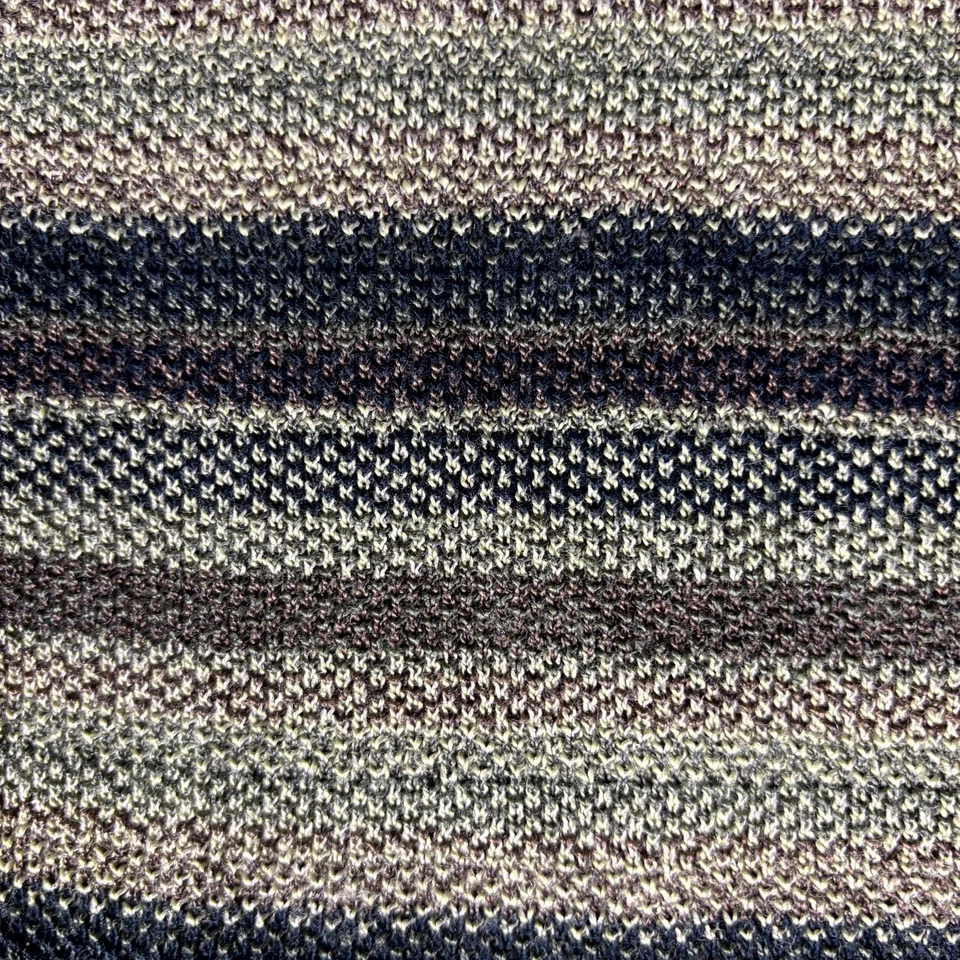 Suéter Polo Bachrach Vintage Hombres XL Verde Oliva Rayas Lana Tejido Manga Acanalada Foto 4 de 4