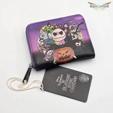Loungefly The Nightmare Before Christmas Characters Group Portrait Zip Wallet