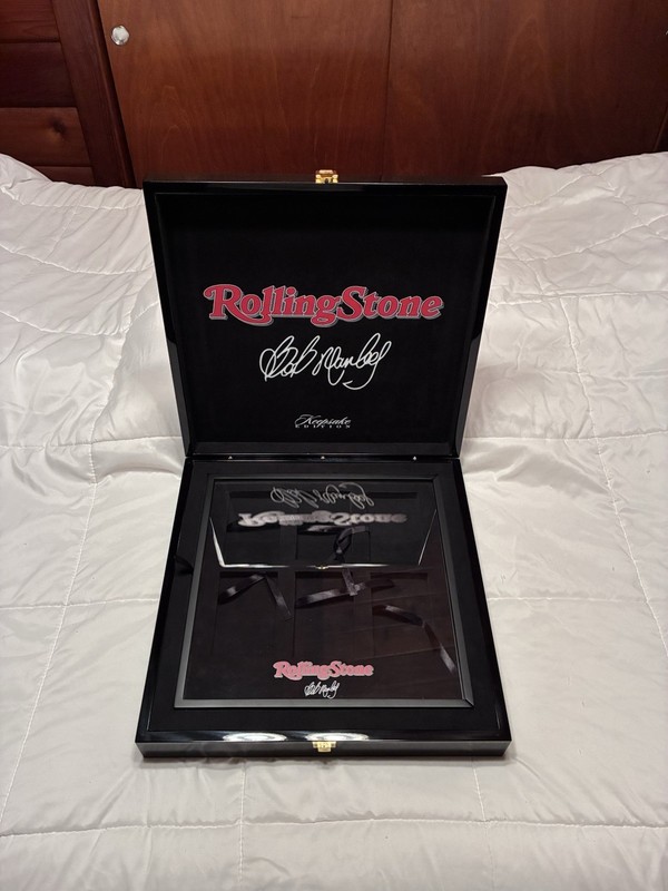 2025 Rolling Stone Bob Marley Keepsake Premiere Wooden 6 Card Box Empty Case