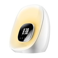 Groov-e Light Curve Wake Up Lamp Alarm Clock With FM Radio Sunrise Simulation