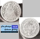 Silver 1853 US Philadelphia Mint Seated Liberty Half Dime🪙Type 3🪙Plug