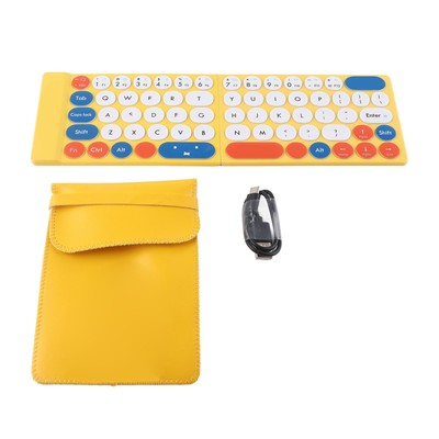 Wireless Keyboard Wireless Foldable Design 65 Keys Quiet Typing Fast Connecti FY