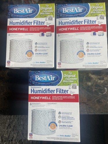 BestAir Replacement Humidifier Filter #D88 Honeywell HCM890, HEV320B,  3 Boxes