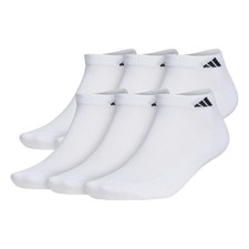 adidas Mens Athletic Cushioned Low Cut Ankle Socks 6-Pair Pack - L