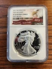 MS69 2017-W Silver $1 American Silver Eagle Dollar Coin