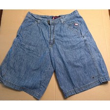 Mecca USA Vintage 90s Baggy Denim Shorts Mens 36 Blue Hip Hop Streetwear Y2K