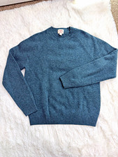 Brooks Brothers Red Fleece Blue Knit Crewneck Pullover Sweater Womens L