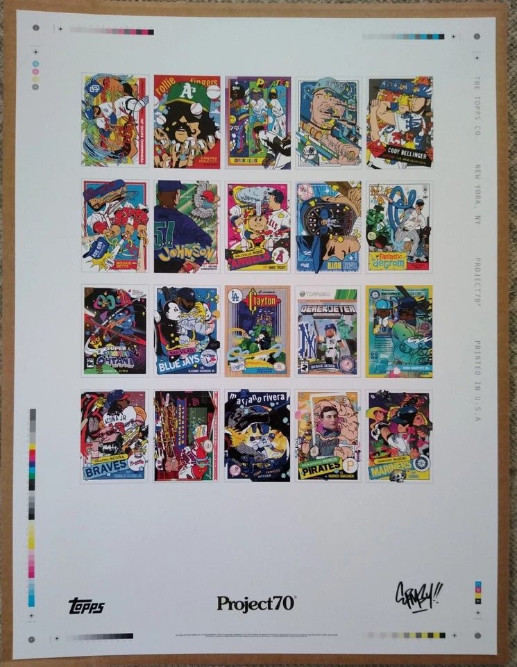 Topps Project 70 Ermsy Complete 21 Card Set w/All star card + LE Print PR 1581 - Image 3 of 4