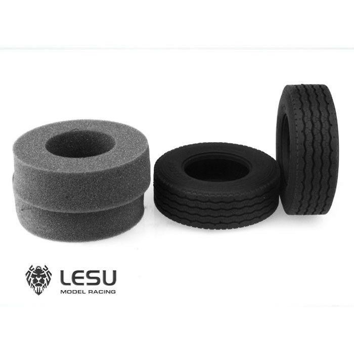 LESU 1/14 RC for Tamiya Tractor Truck Model Part 1Pair Model Part Rubber Tires D