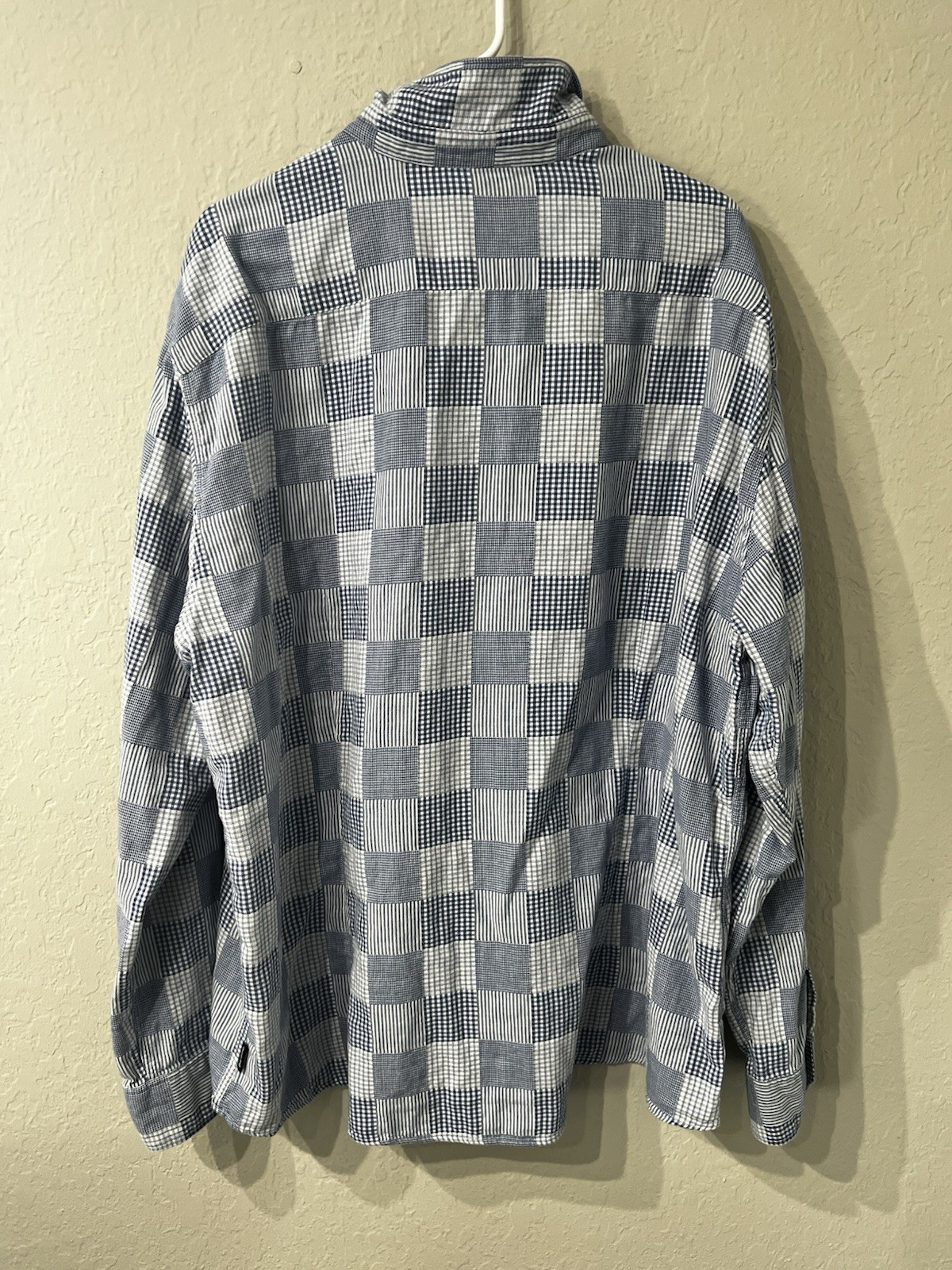 Barbour Button Down Gingham Patchwork Shirt Size … - image 10