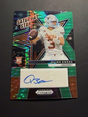 2025 Prizm Draft Picks QUINN EWERS Saturday Star RC #SSS-QES Green Pulsar /25