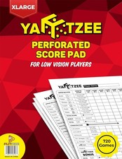 PlayDice Score Pads for Yahtzee: 120 Easy 8.5x11" - 120 Pages 1-Pack , Red