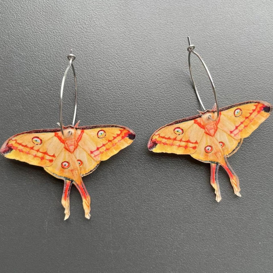 Assorted Color Butterflies Earrings Women 8Pairs Durable Acrylic Dangle ...