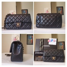 Chanel Classic mini Rectangular Black Lambskin Gold Hw