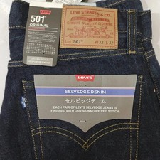Japanese Selvedge Denim Levis 501 Straight Fit With Blue Tab Vintage 1980