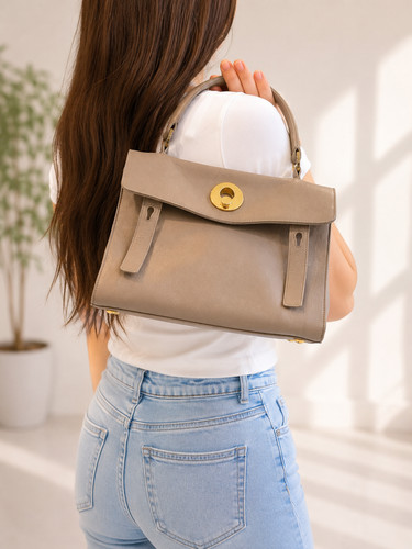 Yves Saint Laurent Muse Two 2WAY Handbag Grain Leather