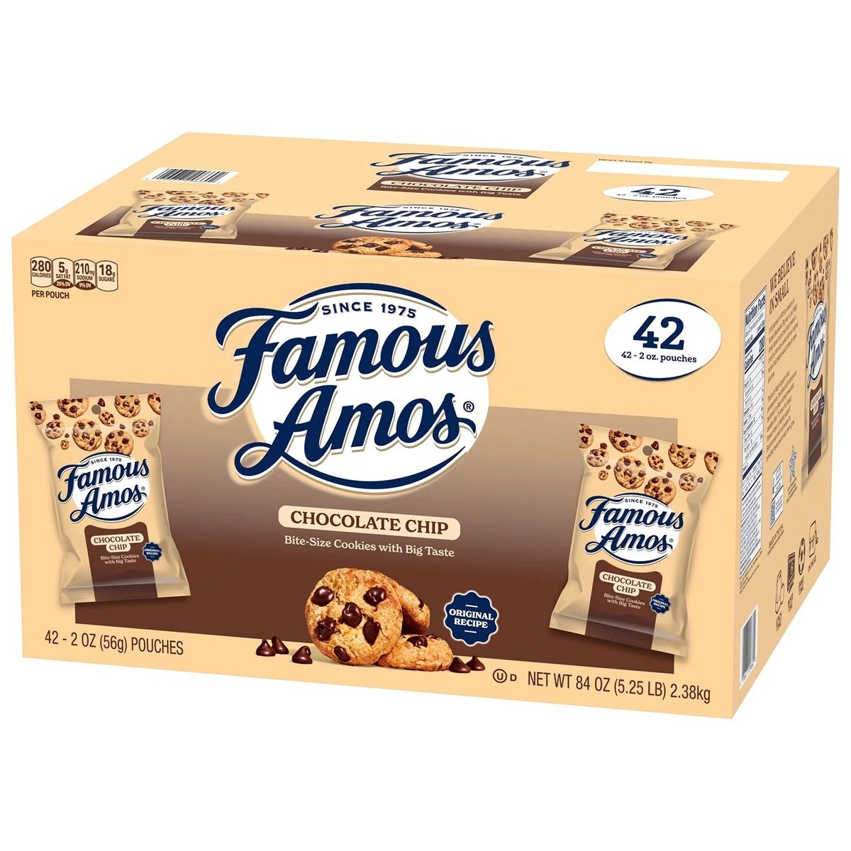 Famous Amos Chocolate Chip Cookies, Ounce (42 Count)