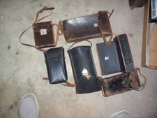 Vintage 1915-1950s  Eastman Kodak Camera Bags Brown Leather SET OF 7 ASST -