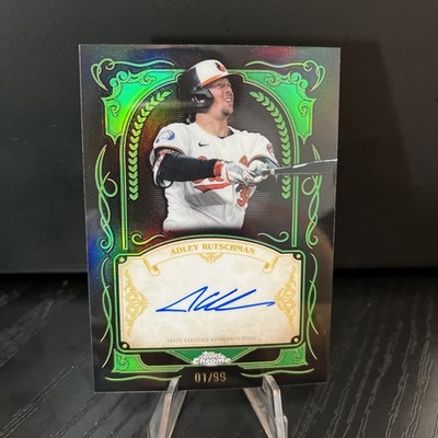 2026 Topps Chrome Adley Rutschman Ink Strokes Auto Green Ref /99 Orioles #IS-RU