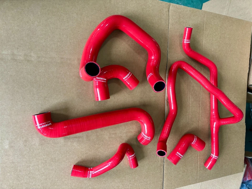 Manguera de refrigeración de radiador de silicona para BMW E30 M20 325i 1988-1993 ROJO Foto 3 de 3