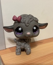 Littlest Pet Shop LPS Sheep Lamb Figure Pink Bow Collectible Toy Authentic