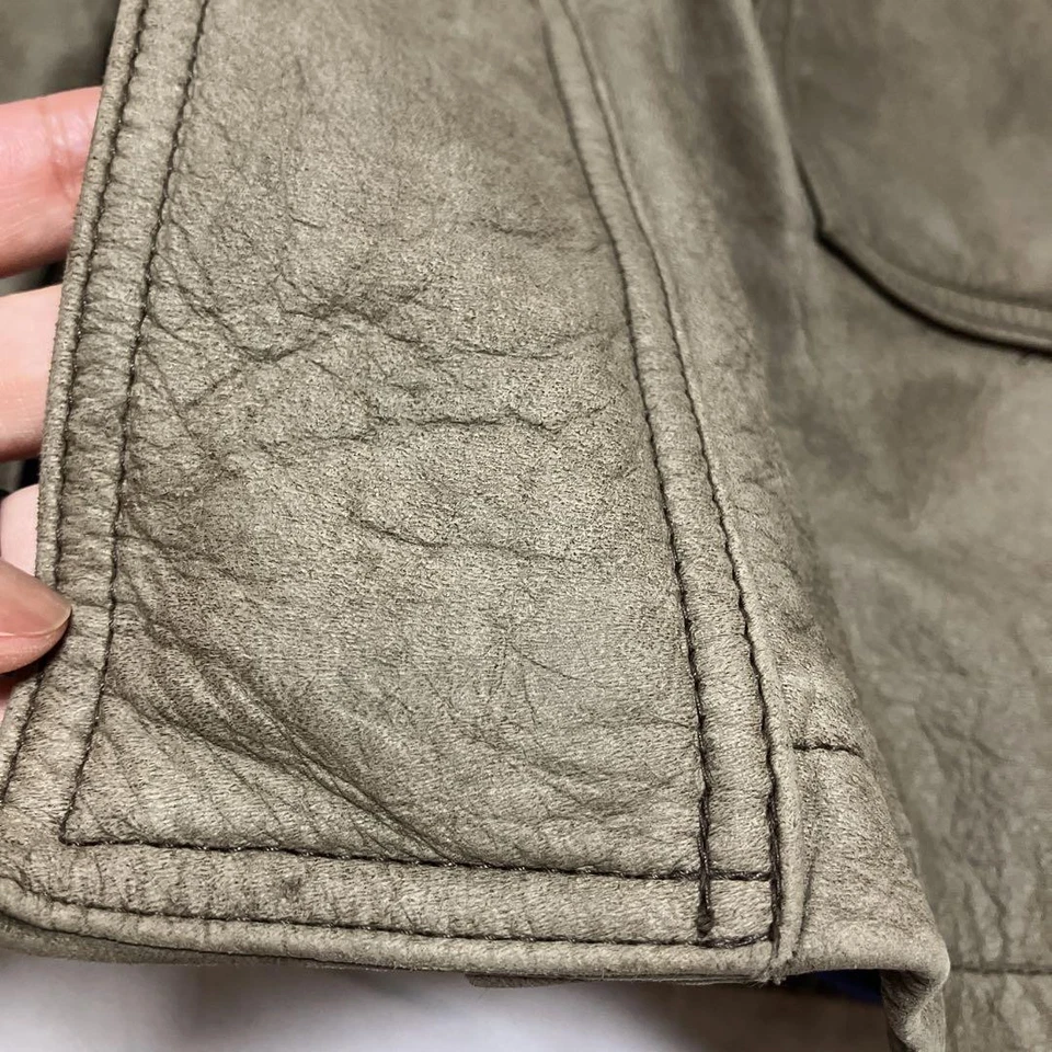 Кожаное спортивное пальто BURBERRY с вешалкой, сделано в Канаде - Изображение 3 из 4