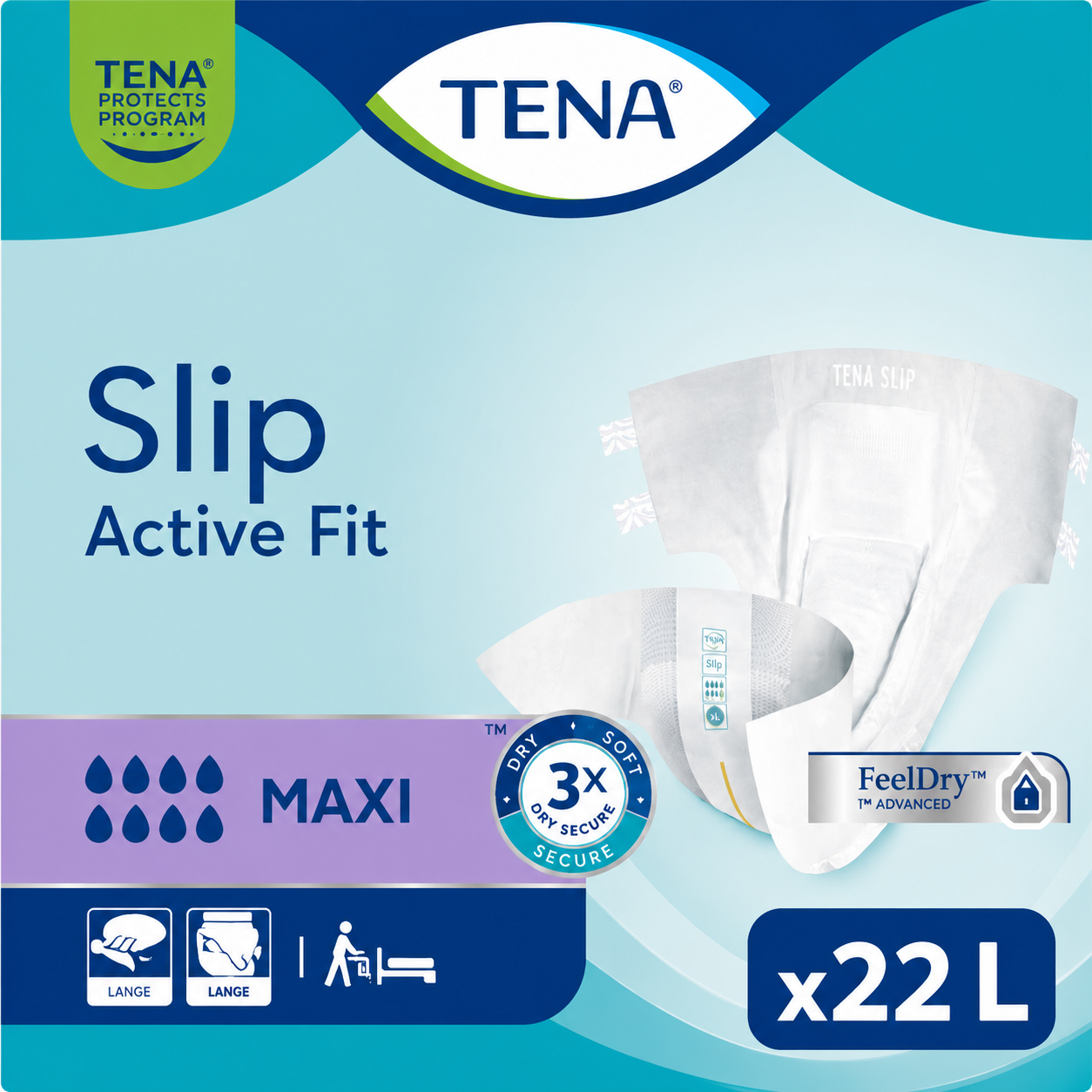 Tena Slip Active Fit Maxi Large (3699Ml) 22 Pack - Image 2