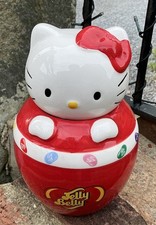 HELLO KITTY JELLY BELLY CERAMIC CANDY JAR SANRIO VINTAGE 2010 SWEET POT KAWAII
