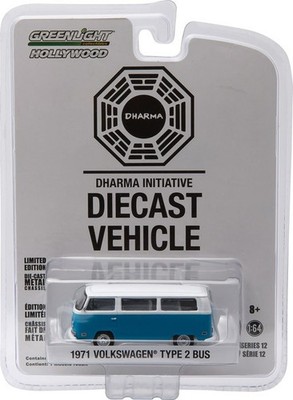 Greenlight 44720-E Dharma Van   LOST VW Type 2 Bus 1:64 Hollywood Series 12