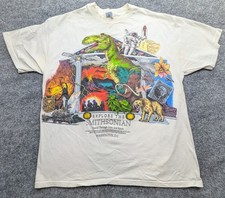 Hanes Beefy T Smithsonian Museum 90s Men's White T-Shirt XL Vtg