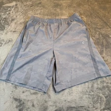 Caleo Athletic Shorts Gray Camo Mesh Gym Performance Activewear Mens Medium