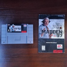 Madden NFL 97 (SNES, 1996) Loose, Cart and Manual Only