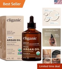 USDA Certified Organic Argan Oil - 100 Pure Cold Pressed Carrier Oil, 4 Fl Oz