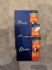 Elixir Electric Guitar Strings with NANOWEB Coating, Heavy .012-.052 3 Sets