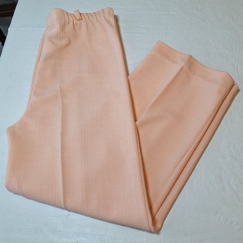 Vintage 90s Turn On Peach Pink Pleated High Rise Wide Leg Pants Pastel Size 12 - Picture 12 of 13