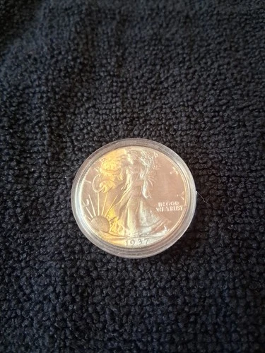 1937 Silver Walking Liberty 90 % Silver Half Dollar- G-VF Condition..WL-2