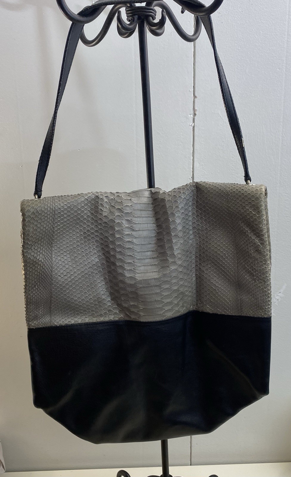 Celine All Soft Leather Python Bag - image 4