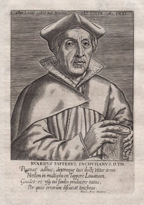 Ruard Tapper Dutch theologian Leuven Cambron Enkhuizen Portrait engraving