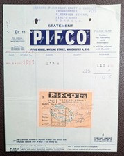 1938 Pifco Electrical Supplies Watling Street Manchester Receipt