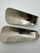 Vintage Freeman Shoe Advertising Metal Shoehorn Lot of 2  It  s a Freeman Shoe  