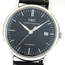 IWC SCHAFFHAUSEN Portofino IW356308 Date Black Dial Automatic Men's Watch_888226