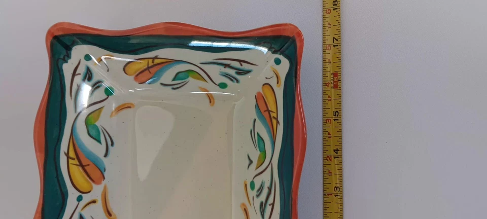 G.E.T. Bella Fresco Multi-Colored Melamine Serving Tray - 17 1/2"L x 6 3/4"W x - Image 4 of 4