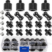 24 Pcs Camera Tripod Adapter, 1/4 to 3/8 Threaded Converter Camera Screw Mount