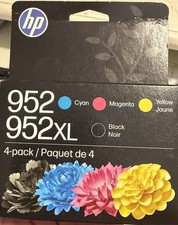 HP 952XL Black & 952 Color Ink Combo  Pack of 4 -12/2027 FREE SAME DAY SHIP