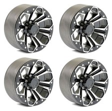 Fastrax RC Aluminium Beadlock Kylo 1.9 Wheels - Black (4) RC Crawler FAST0137BK